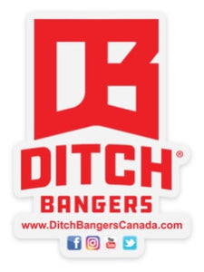 Ditch Bangers® 2X3 Red Transparent Icon Sticker
